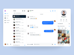 Tampilan antarmuka beranda obrolan pada aplikasi Messenger.