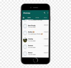Tampilan antarmuka ruang obrolan WhatsApp di perangkat seluler.
